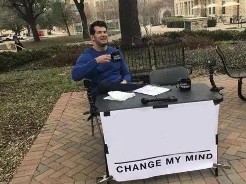 Change My Mind meme about Compass Coffee