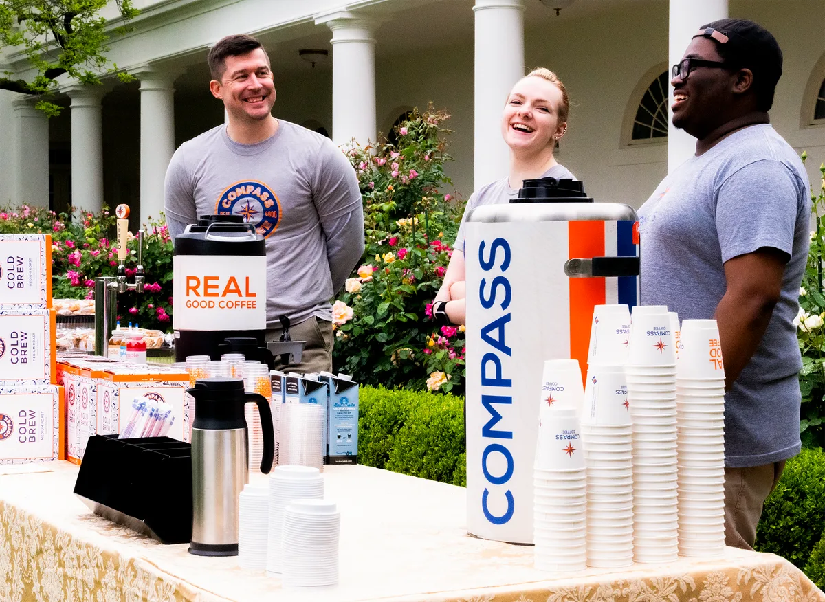 Compass Coffee on-site service at the White House