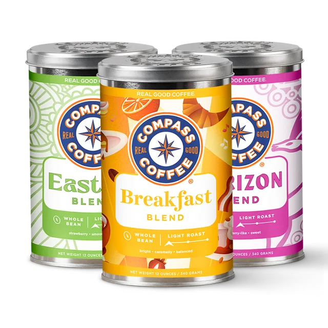 Light Roast Lovers' Explorer Pack: Easting, Breakfast and Horizon tins